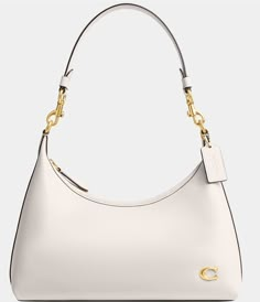 From COACH&#x2C; the Juliet Shoulder Bag features: Glovetanned leatherInside snap pocketZip-top closure&#x2C; fabric liningDetachable handle with approx. 11" dropDetachable strap with approx. 21.5'' drop for shoulder or crossbody wearApprox. 12" L x 8.75" H x 4.5" WImported. Trendy Purses, Girly Bags, Coach Shoulder Bag, Classy Jewelry, Pretty Bags, Hanging Bag, Purse Accessories, Small Purse, Wallet Bag