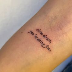 a woman's arm with a tattoo that reads, you are wrong to love