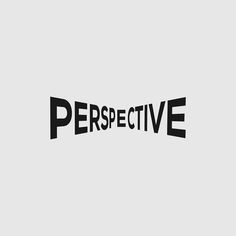 the words perspective are black and white