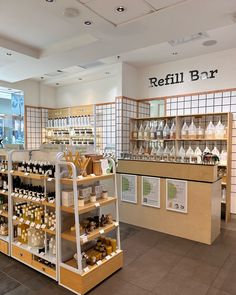 a store filled with lots of bottles and shelves