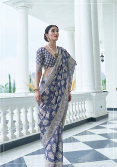 GREYISH BLUE LUCKNOWI Chikankari Princess saree for women wedding wear party wear festive wear traditional indian designer saree by RushiniCreation on Etsy Traditional Saree Look, Chikan Saree, Lucknowi Chikankari Saree, Synthetic Sarees, Sari Designs, Anasuya Bharadwaj, Indian Marriage, South Silk Sarees