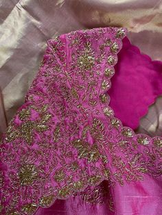 Pink Embroidery Blouse, Heavy Embroidery Blouse, Zardosi Blouse, Maggam Blouse, Pink Embroidery, Heavy Work, Maggam Work Blouses, Work Blouses, Embroidered Blouse Designs