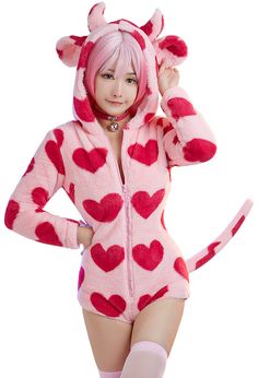 You will never go wrong in our Women Sexy Pink Heart Print Long Sleeve Onesie Bodysuit. Here are the best price and deluxe quality of Women sexy homewear. Worldwide fast delivery. Kawaii Cow, Bodycon Romper, Cow Outfits, Pink Heart Print, Onesie Costumes, Pink Onesie, One Piece Cosplay, Bodysuit Tops, Bodycon Jumpsuit