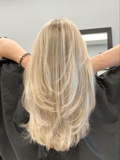 #blonde #haircolor #hairinspo Blonde Hair Goals, Blonde Layered Hair, Perfect Blonde Hair, Buttery Blonde, Bright Blonde Hair, Summer Blonde, Dyed Blonde Hair, Hair Blond