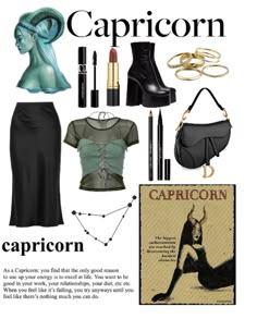 an advertisement for the capricon clothing line, featuring clothes and accessories from various countries