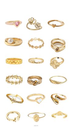 Gold Rings Lucky Jewelry, Trendy Rings, Jewelry Wall, Ring Inspo, Rings Ideas