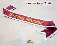 ☸ Custom Pageant Lace Sash ☸ ☸ Personalized your perfect sash for your bachelorette parties, bridal showers, birthday parties, graduation, beauty pageants, or any special event. ☸ Silky single faced high-quality satin ribbon with glitter or foil lettering. Make it your own with your text. ☸ Product ☸ ☛ Material: 100% Satin Ribbon sash. ☛ Printing : Vinyl Heat Press ☛ Sash Size :(Default size XL if not given) * Please Check Listed images For: ➼ Sash Colors Available ➼ Sash Size Chart ➼ Font Color Lace Sash, Bridesmaid Sash, Border Lace, Wedding Sash Belt, Simple Face, Wedding Lace, Wedding Belts, Wedding Ribbon, Beauty Pageant