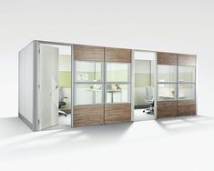 Freestanding Office Enclosure Private Cubicle Design, Private Classroom Design, Office Cubicle Organization, Pretty Office Space, Modern Office Cubicle, Open Workspace, Interior Partition