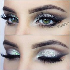 Silver Makeup, Silver Eyeshadow, Smoky Eyes, Beautiful Eye Makeup