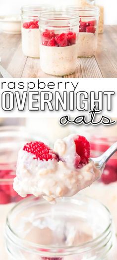 raspberry overnight oats recipe, overnight oats recipe, easy overnight oats, oatmeal recipes, breakfast recipes, gluten free recipes, gluten free breakfast recipes, healthy breakfast recipes Raspberry Cheesecake Overnight Oats, Key Lime Overnight Oats, Raspberry Overnight Oats, Raspberry Pie Filling, Lemon Raspberry Muffins, Oats Milk, Overnight Oats With Yogurt, Easy Breakfast Options, Oatmeal Yogurt