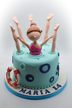 ¡Feliz cumpleaños Maria! Ballerina Birthday Cake, Sports Cakes, Ballerina Cakes, Sport Cakes, A Birthday Cake, Chocolate Maker