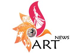 the news art logo with an artistic flower and woman's head in the center