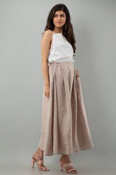 Details Soft linen Maxi Skirt length 36" | 91 cm Elasticated Back Waist Skirt with Side Pockets Detailed with folds in front to provide more flare and decent look Finished with French seam ★★ Very Comfortable Eco-Friendly Natural Fabric It is Medium weight OEKO TEX 100 certified. Model is wearing S size Skirt, her body measurements are Height: 5'6"/167 cm Bust: 32"/ 81 cm Waist: 28"/ 66 cm Hip: 36"/ 91 cm For size Guide Select our more colors and size (XS, 2XL) of your choice from the given colo Linen Maxi Skirt, Charcoal Blue, Printed Dress Shirts, Linen Shirt Dress, Cotton Blends Dress, Natural Fabric, French Seam, Line Skirt, Jumpsuit Shorts Rompers