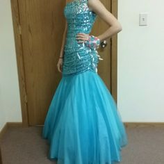 Beautiful Blue Prom Dress! Fits Like A 2 Many Compliment My Favorite One So Far I Don't Like The Closet Space It Takes Up Bought It Brand New - Worn Once Prom Dress Color, Blue Prom Dress, Closet Space, Prom Dresses Blue, The Closet, It Takes, Beautiful Blue, Prom Dress, Colorful Dresses