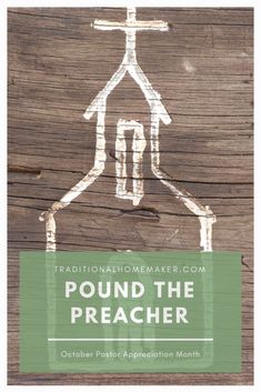 a book cover with the words pound the preacher on it