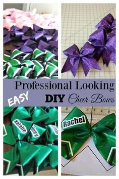 Softball Bows Diy, Diy Cheer Bows, Cheer Equipment, Cheer Bow Tutorial, Easy Cheers, Cheer Bows Diy, Pep Squad