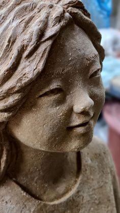 Air Dry Clay Head Sculpture, Woman Face Sculpture Clay, Clay Faces