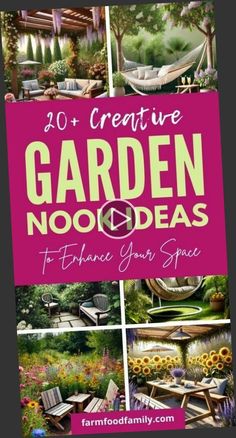 *** Brilliant Garden Nook Ideas to Transform Your Backyard small backyard design ideas budget, small backyard design with pool, small backyard patio, small backyard design ideas..!! Garden Nook Ideas Outdoors, Corner Garden Ideas Backyards, Garden Nook Ideas, Backyard Room, Garden Nooks, Hobbit Garden, Sustainable Tips, Garden Sitting Areas, Boho Backyard