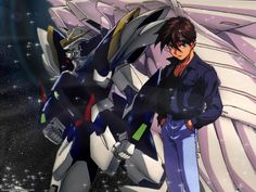 Gundam Wing Heero Yuy, Heero Yuy, Wing Zero, Wing Gundam, Mobile Suit Gundam Wing, Action Pose, Retro Anime