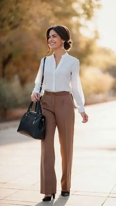 #Classywomantips#tips Business Professional Outfits Korean, Trendy Business Attire, Job Outfits, Korean Aesthetics, Chic Office Wear, Government Job, Curated Outfit, Business Outfits Women, Business Casual Outfits For Women