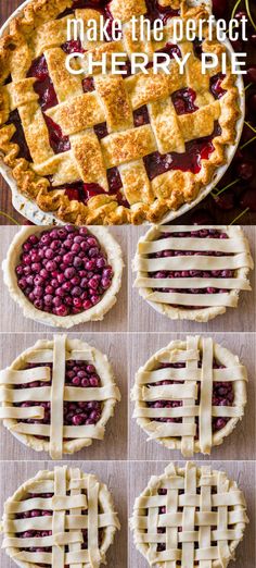 pies made with cherry pie crust and fresh cherries