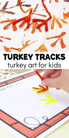 turkey tracks for kids to make with their hands