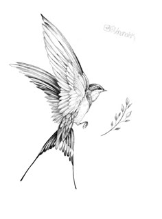 Tattoo Golondrina, Flower Neck Tattoo, Swallow Tattoo Design, Swallow Bird Tattoos, Tier Tattoo, Cross Tattoos For Women, Minimal Tattoo Design, Swallow Tattoo