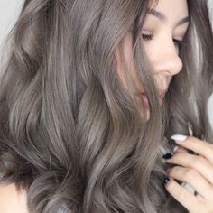 Ash Gray Hair Color, Grey Balayage, Ash Grey Hair, Grey Hair Dye, Ash Hair