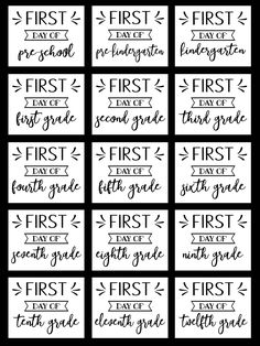 the printable handwritten font and numbers for each student's first grade class