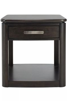 an end table with a drawer on top