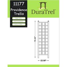 the durafet trellis is shown with measurements