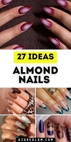 Funky Nail Tips, Dipped Almond Shaped Nails, Almond Nails Designs 2024, Simple Witchy Nails Almond, Almond Shapes Nail Designs, Rounded Almond Acrylic Nails, Short Almond French Tip Nail Design, Pretty Almond Nails Trendy, Almond Nails Short Design