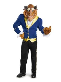 a man in a beast costume standing with his hands on his hips and arms out