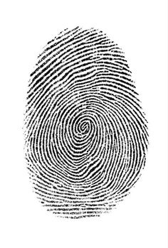 a fingerprint that looks like it is in the shape of a circle, on a white background