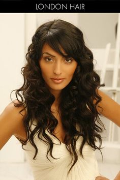 long hairstyles with bangs thick curly Hairstyles With Swoop Bangs, Loose Curls With Bangs, Hairstyles With Swoop, Arched Bangs, Curls With Bangs, Long Wavy Hairstyles, Swoop Bangs, Brown Hairstyles, Long Haircut