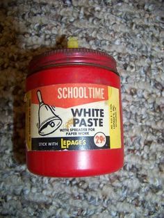 an old school time white paste is on the carpet