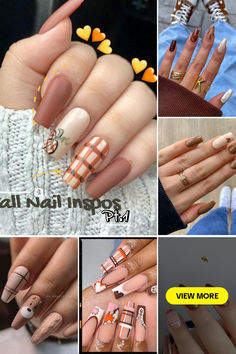 🍂Fall Nail Inspos Pt.1🍂 Pretty Nail Designs Acrylics, November Nails, Casual Nails, Pretty Nail Designs, Dip Powder Nails, Fall Nail, Beauty Lover, Powder Nails