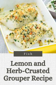 Lemon and Herb Crusted Grouper Recipe Grouper Fish Recipes, Grouper Recipe, Heart Healthy Diet Recipes, Grouper Recipes, Grouper Fish, Seafood Entrees, Florida Food, Summer Recipes Dinner