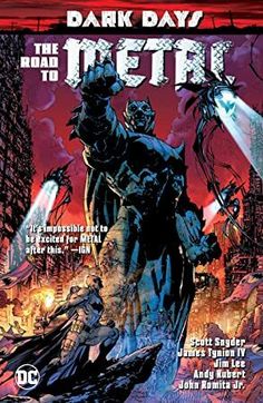 the cover to dark days and metal, with an image of a man in armor