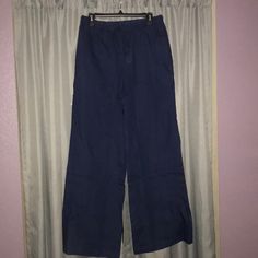 Nwt Navy Linen Pants With Drawstring From The Company Store. Navy Linen Pants, The Company Store, Navy Linen, Jumpsuit Trousers, Linen Pants, Pant Jumpsuit, Pants For Women, Trousers, Navy