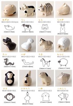 an image of different animals made out of clay