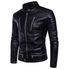 Punk Leather Jacket, Motorbike Clothing, Motorcycle Wear, Faux Leather Jacket Men, Punk Man, Biker Look, Clothing Protectors, Biker Coat, Leather Coat Jacket