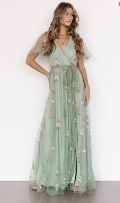 Tulle Maxi Dress, Dress Sage, Floral Bridesmaid, Embroidered Maxi Dress, Dress Dusty, Satin Maxi Dress, Maxi Dress Green