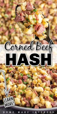 corned beef hash Corn Beef Hash, Crisp Potatoes, Beef Hash Recipe, Corned Beef Hash Recipe, Canned Corned Beef, Cooked Potatoes, Best Easy Dinner Recipes, Potatoes And Onions, Canned Potatoes