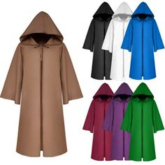 women's long coat with hood in multiple colors