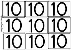 the number ten is shown in black and white, with numbers arranged to form it