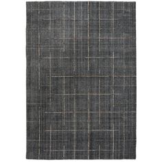 a gray rug with brown lines on it