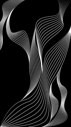 an abstract black and white background with wavy lines