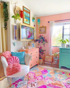 a living room filled with furniture and decor