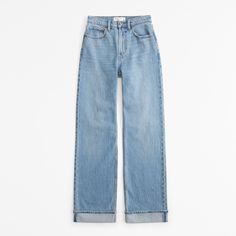 High Rise 90s Relaxed Jean, Abercrombie Jeans, High Rise Wide Leg Jeans, Cuffed Jeans, Abercrombie And Fitch Jeans, Relaxed Jeans, Relaxed Fit Jeans, High Rise Jeans, Colored Jeans